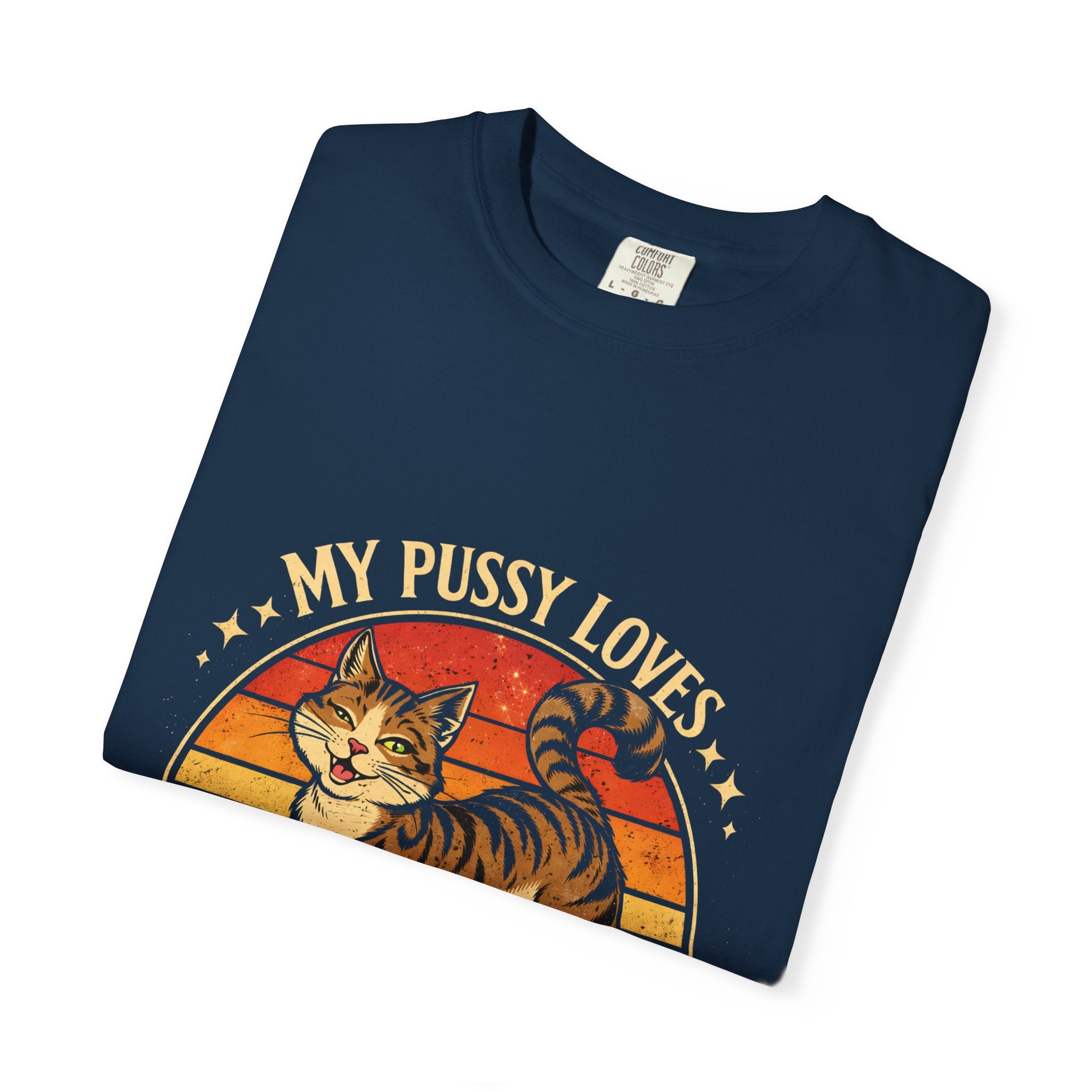 My Pussy Loves a Good Stretch Funny Cat T-Shirt