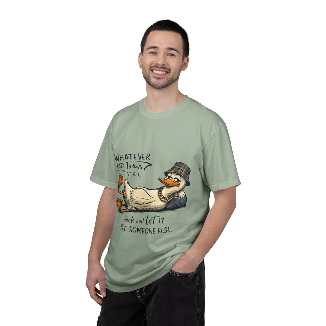 Whatever Life Throws At You Funny Duck T-Shirt