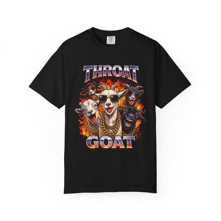 Throat Goat Funny Graphic T-Shirt – Bold Animal Humor Tee