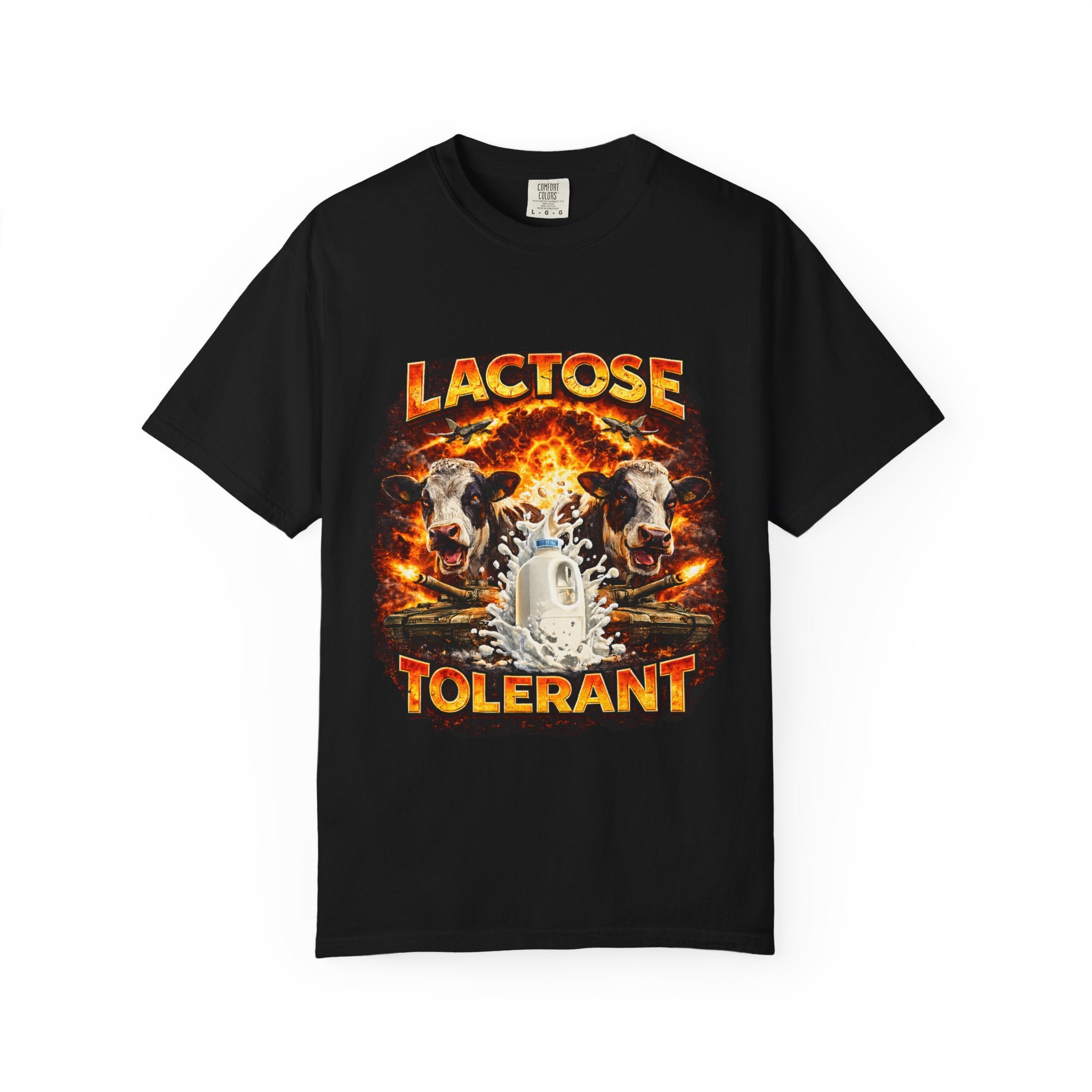 Lactose Tolerant Funny T-Shirt – Trendy Cow Humor Graphic Tee
