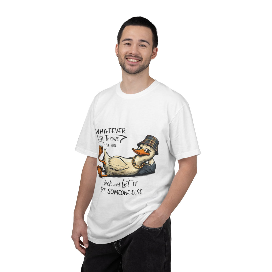 Whatever Life Throws At You Funny Duck T-Shirt